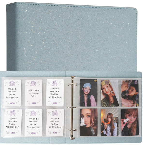 CeyiJun Moonlight Photocard Binder with 50 Pages 6 Pocket Single Side Inner Refills Acid-Free with 300 Pockets