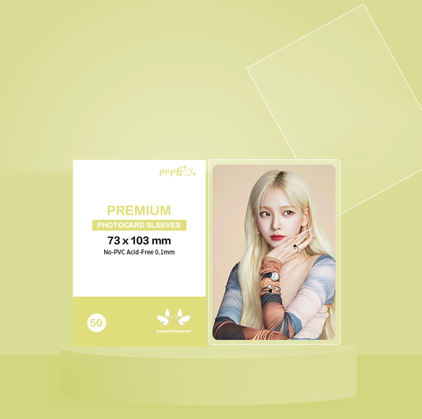 CeyiJun Kpop Photocard Sleeves 100 Microns｜ All Sizes Kpop photocards Clear Protector Acid-Free 73x103 mm